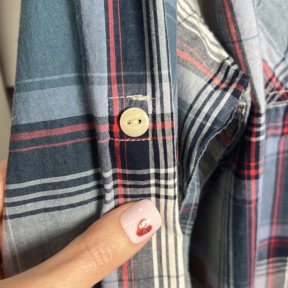 Jeffrey Max Long Sleeve Plaid Pearl Snap Button Down Cotton Shirt Size XL - Picture 8 of 9